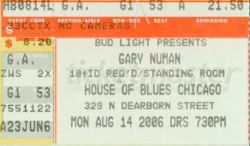 Chicago Ticket 2006